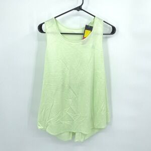 Adidas‎ Performance Racerback Tank L Light Green Sheer Mesh Athleisure Flow NWT